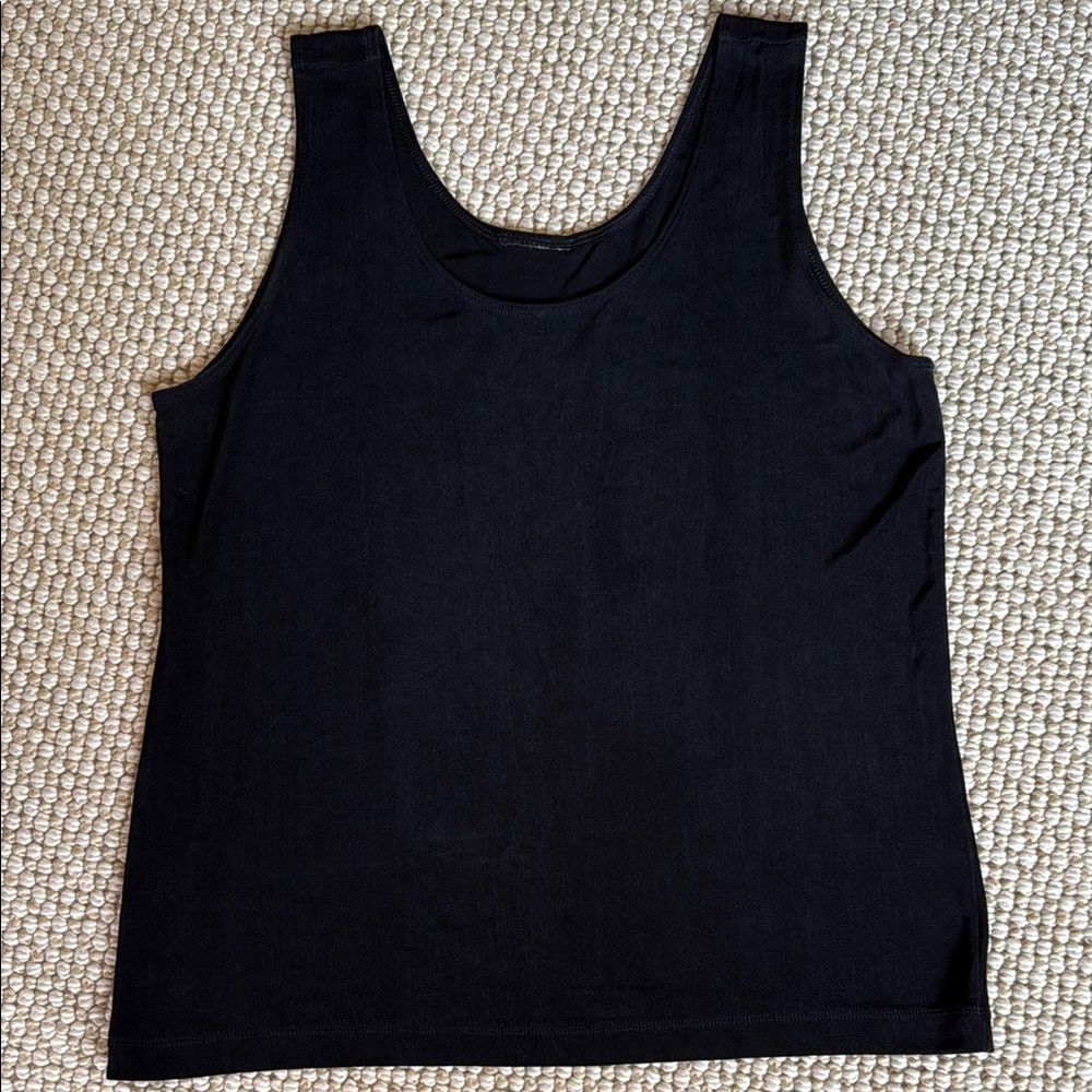 Chicos Black Fitted Sleeveless Tank Top